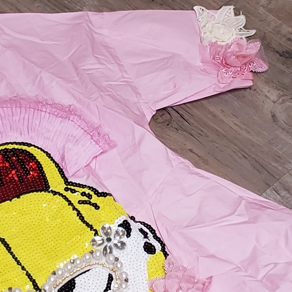 NWT Oversized Streetwear Shirt Dress Cat Design - Picture 4 of 6